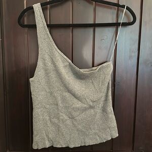 grey american eagle off the shoulder crop top size xl